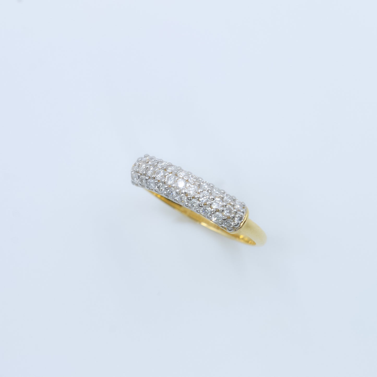 Gold Channel Set Diamond Band Ring