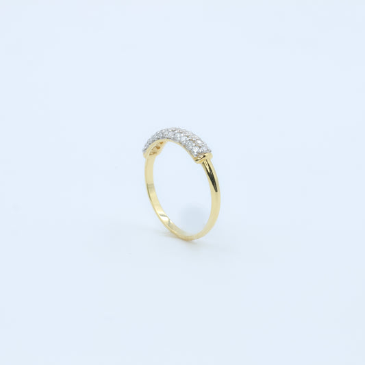 Gold Channel Set Diamond Band Ring