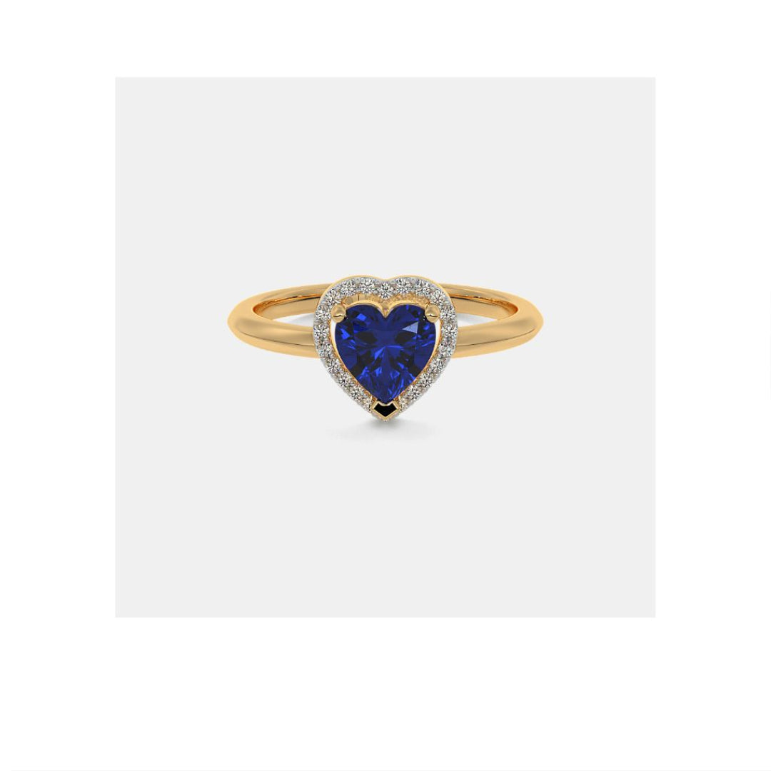 Tanzanite & Diamonds Gold Engagement Ring