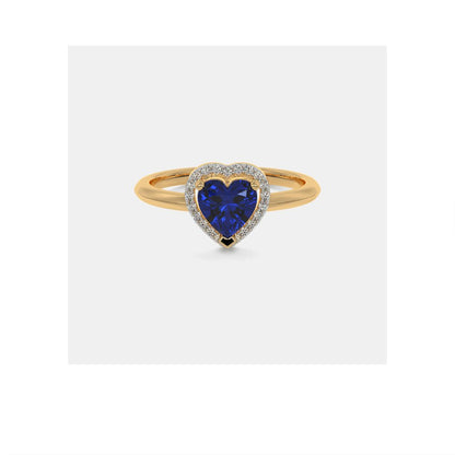 Tanzanite & Diamonds Gold Engagement Ring