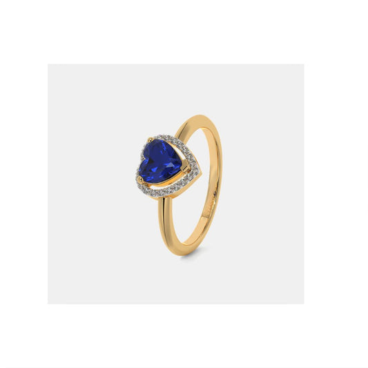 Tanzanite & Diamonds Gold Engagement Ring
