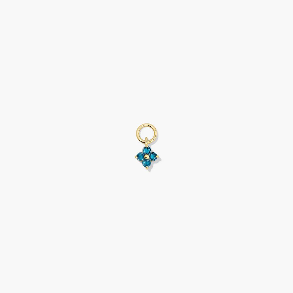 London Blue Topaz Drop Hoop Earrings for Women – Elegant Gold Gemstone Earrings - Anirudh Jewels