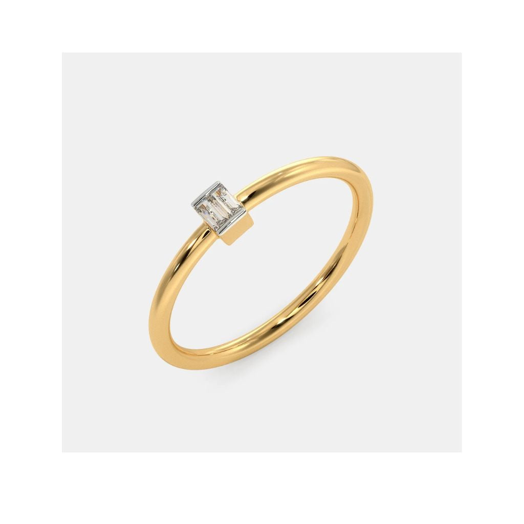 Baguette Solitaire Ring by Anirudh Jewel