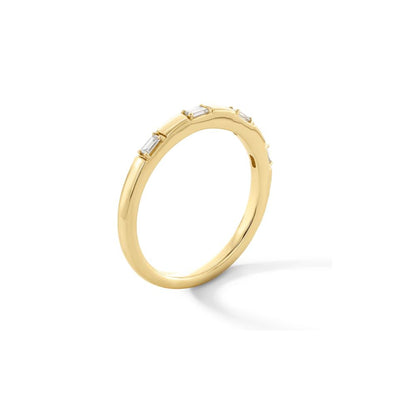 Baguette Diamond Stackable Band 14K Gold Ring