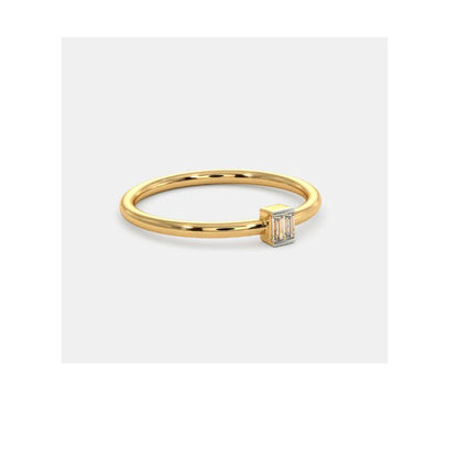 Baguette Solitaire Ring by Anirudh Jewel
