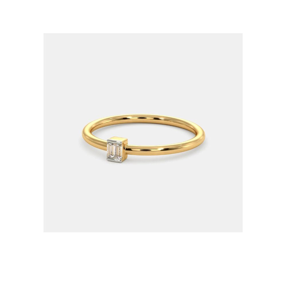 Baguette Solitaire Ring by Anirudh Jewel