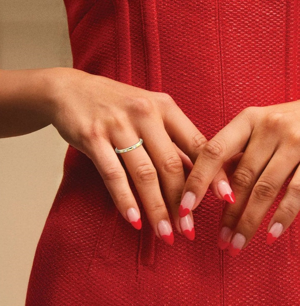 Baguette Diamond Stackable Band 14K Gold Ring