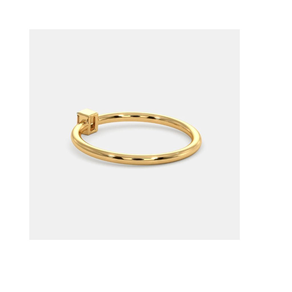 Baguette Solitaire Ring by Anirudh Jewel