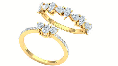 CVD Diamond Floral Cluster Cocktail Ring