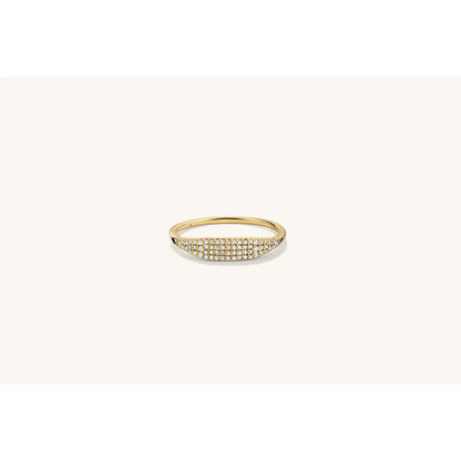 Gold bracelet with small stones on a white background