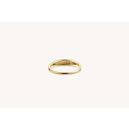 Fine Yellow Gold Pavé Diamond Signet Ring
