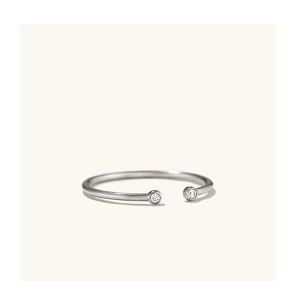 Adjustable Open Diamond 14K Gold Ring