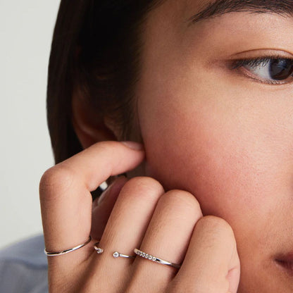 Adjustable Open Diamond 14K Gold Ring