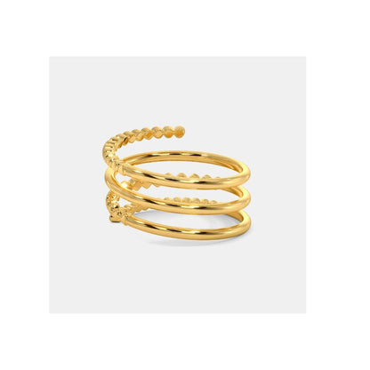 Milgrian Wrap Ring by Anirudh Jewel Gold Statement Piece
