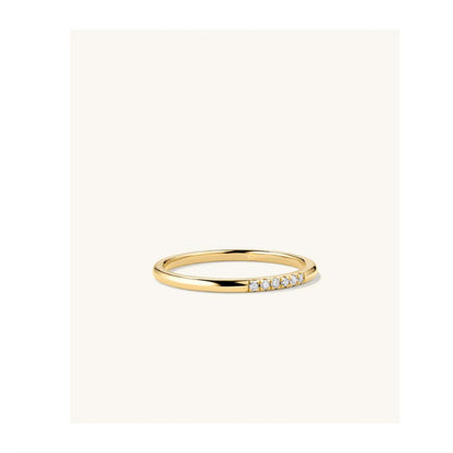 Elegant 14k Gold Diamond Stacking Ring