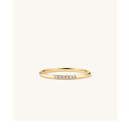 Elegant 14k Gold Diamond Stacking Ring