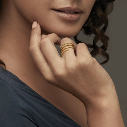 Milgrian Wrap Ring by Anirudh Jewel Gold Statement Piece