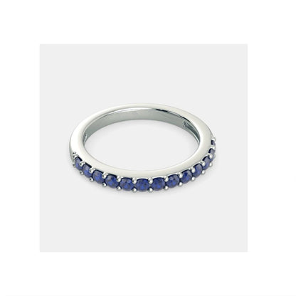 White Gold Sapphire Eternity Band by Anirudh Jewel