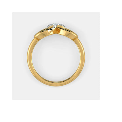 Infinity Diamond Knot Golden Ring by Anirudh Jewel