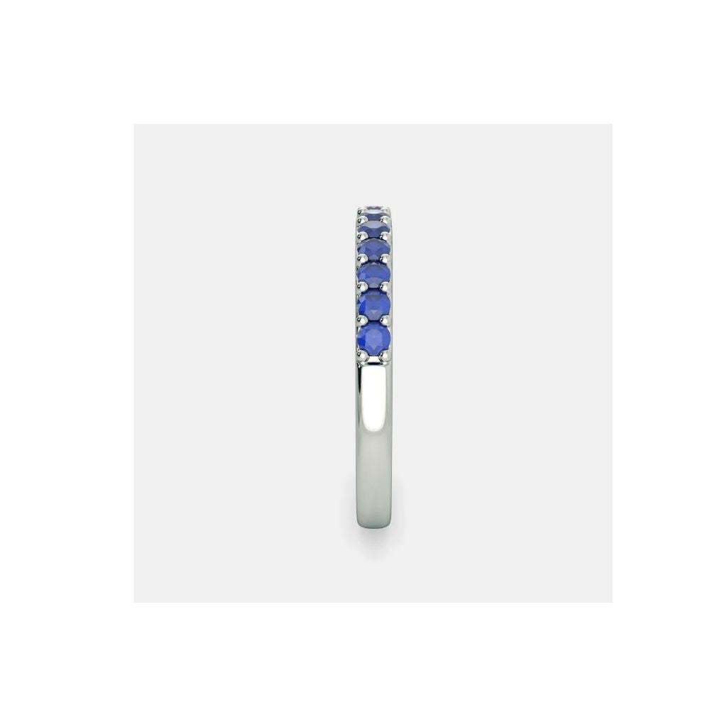 White Gold Sapphire Eternity Band by Anirudh Jewel