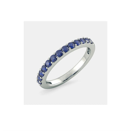 White Gold Sapphire Eternity Band by Anirudh Jewel