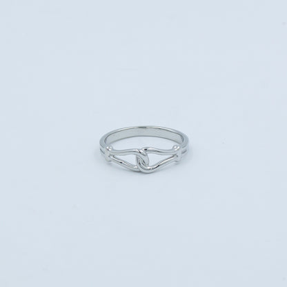 Sleek White Gold Love Knot Ring
