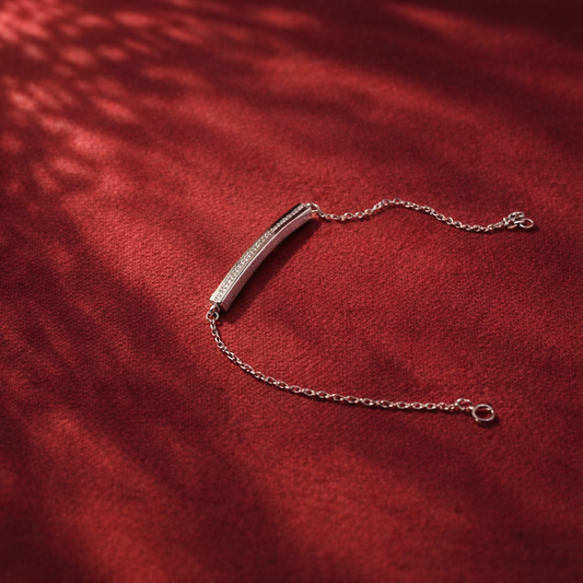 Minimal Diamond Bar Gold Bracelet - Anirudh Jewels
