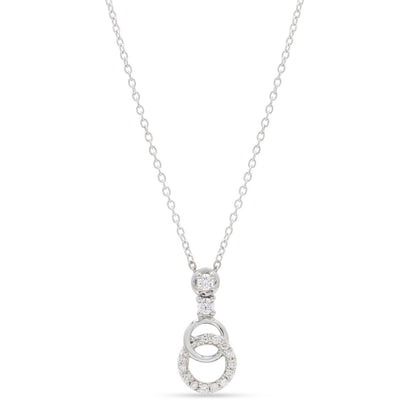 Gold Double Circle Link Diamond Necklace By Anirudh Jewels