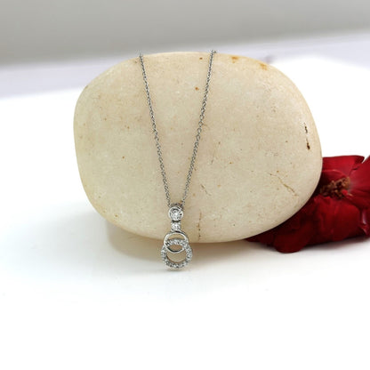 Gold Double Circle Link Diamond Necklace By Anirudh Jewels