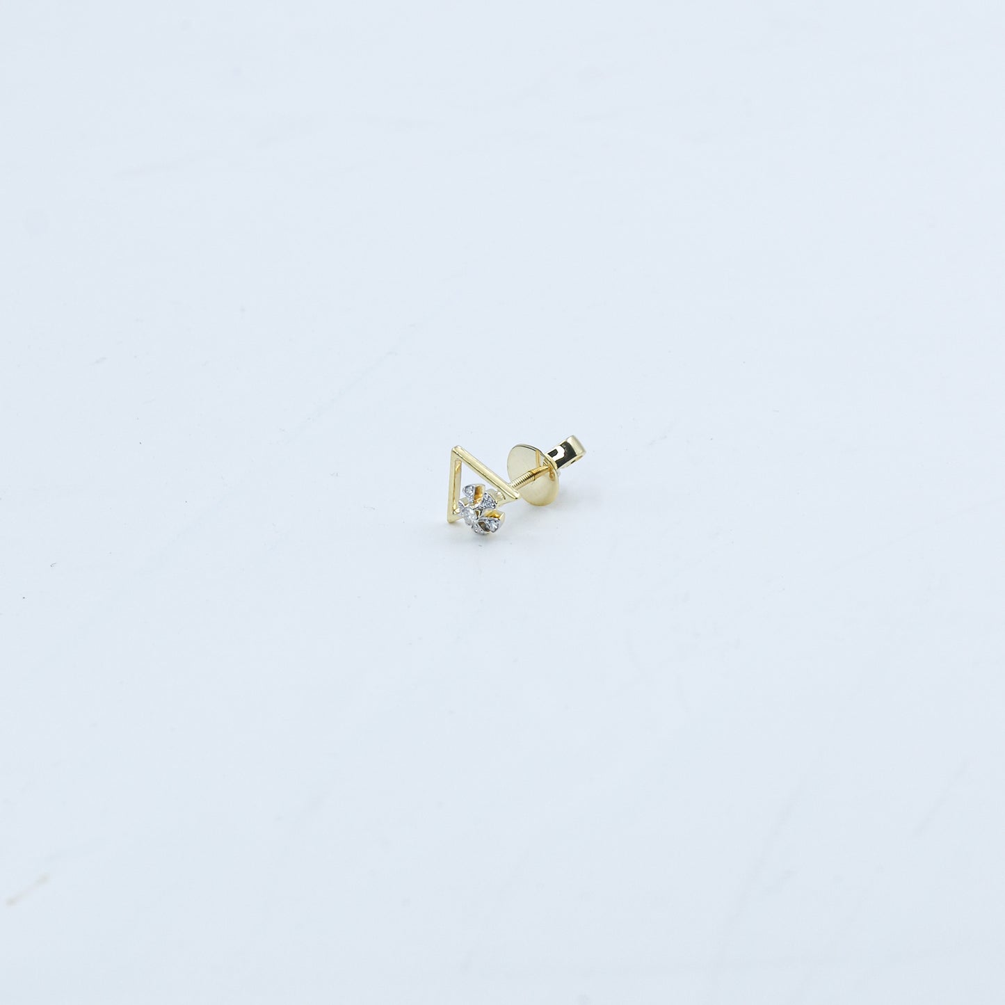 Yellow Gold Abstract Dangle Diamond Earrings