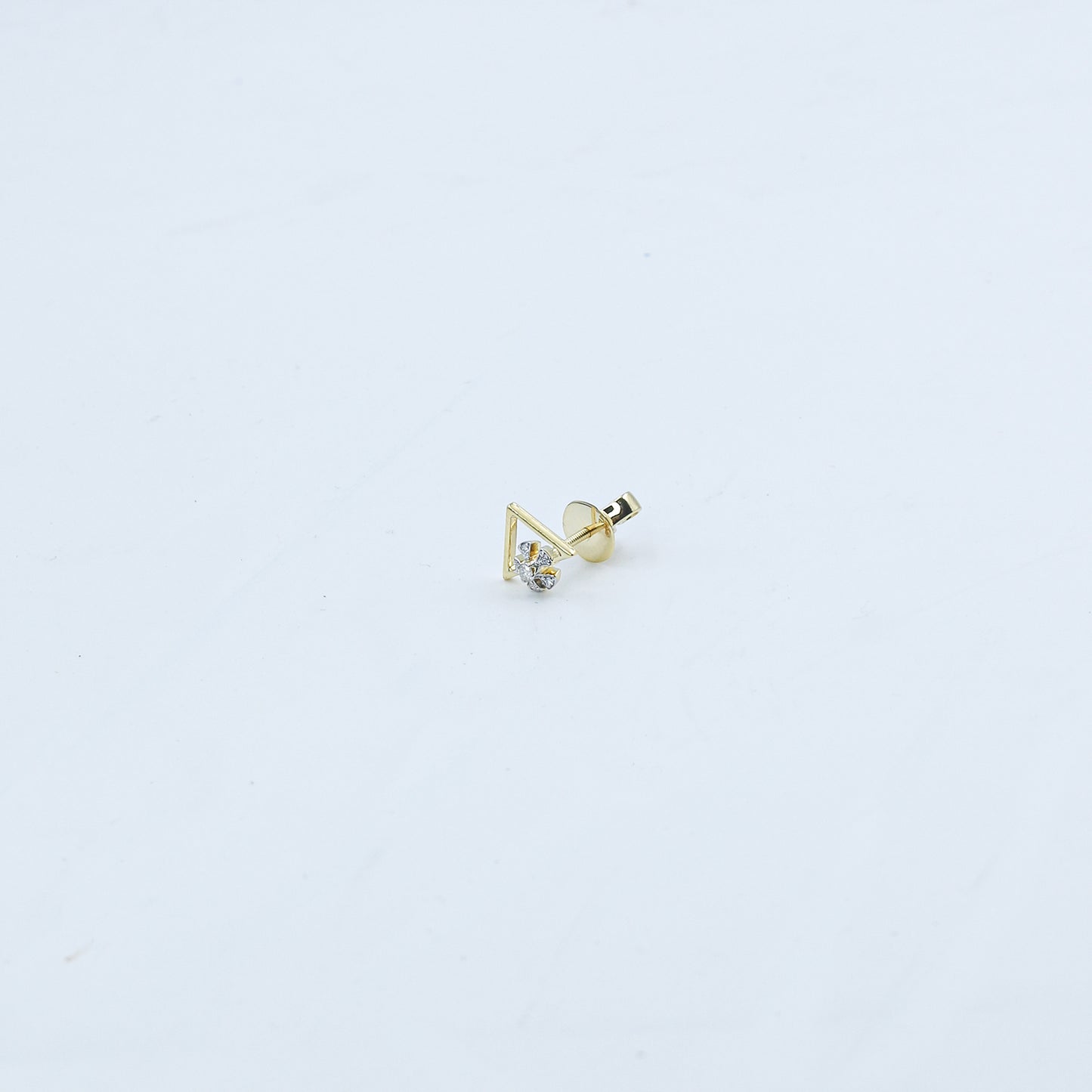 Yellow Gold Abstract Dangle Diamond Earrings