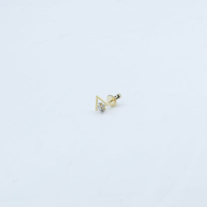 Yellow Gold Abstract Dangle Diamond Earrings