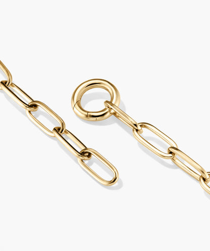 Gold Paperclip Chain Bracelet – Minimal Modern Link Bracelet - Anirudh Jewels