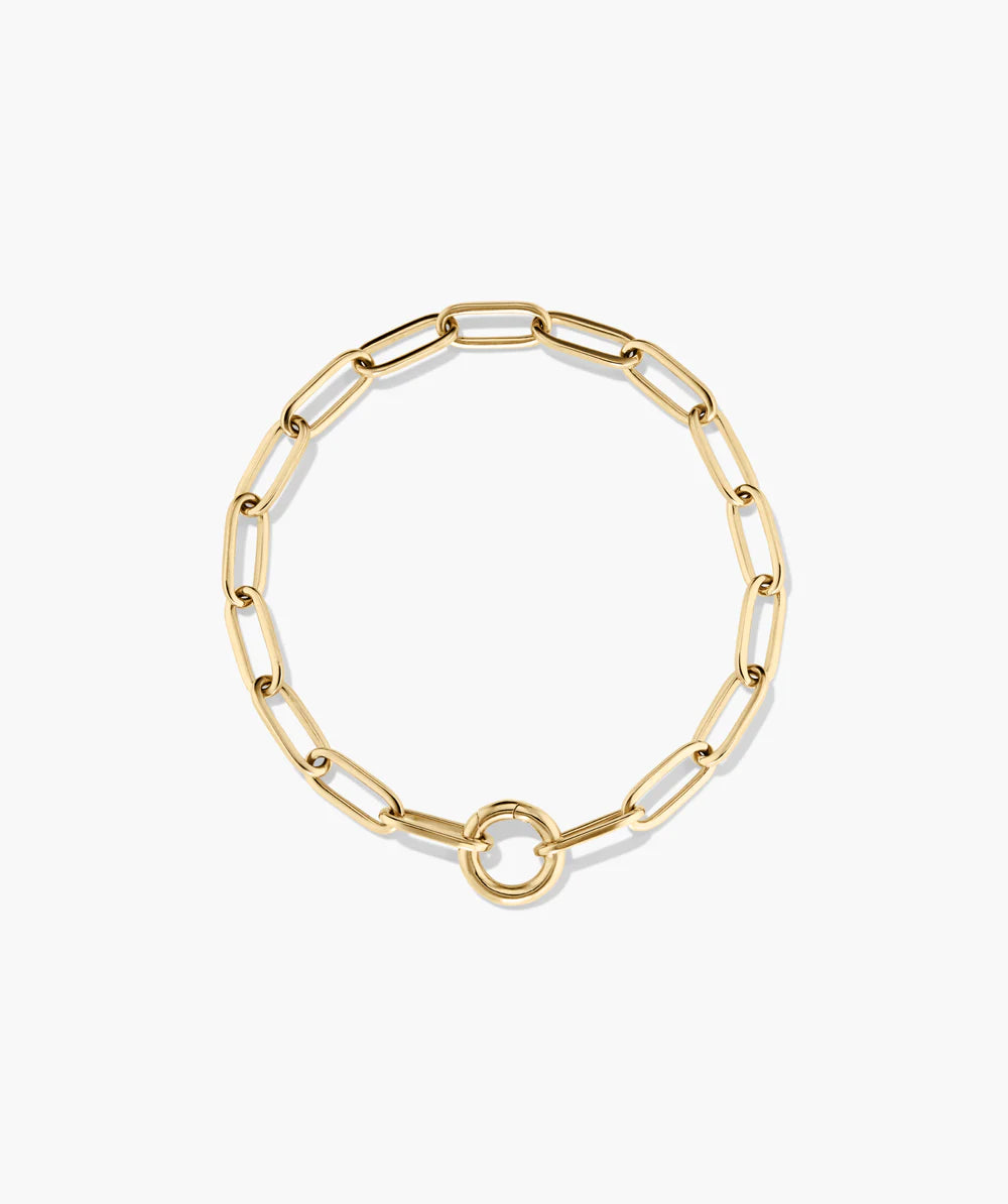 Gold Paperclip Chain Bracelet – Minimal Modern Link Bracelet - Anirudh Jewels