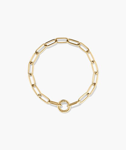 Gold Paperclip Chain Bracelet – Minimal Modern Link Bracelet - Anirudh Jewels