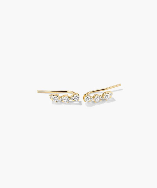 Diamond Cluster Stud Earrings for Women – Luxury CVD Diamond Gold Earrings - Anirudh Jewels