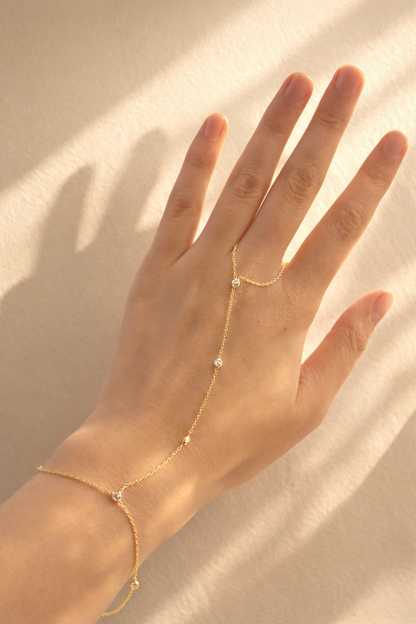 Dainty Diamond Chain Gold Bracelet – CVD EF-VVS Minimal Bracelet - Anirudh Jewels