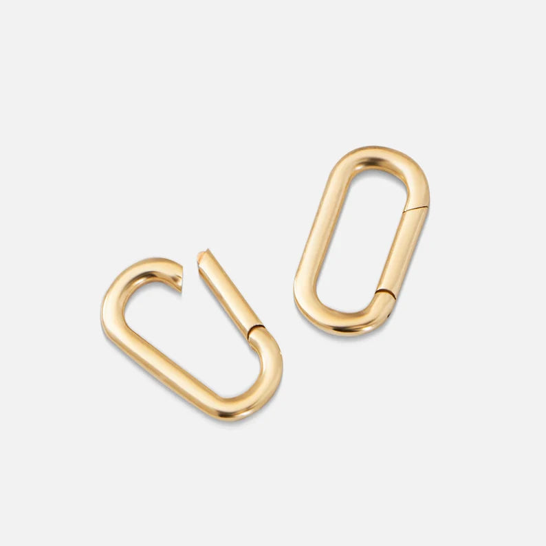 Minimalist Gold Lock Pendant – Paperclip Lock Charm - Anirudh Jewels