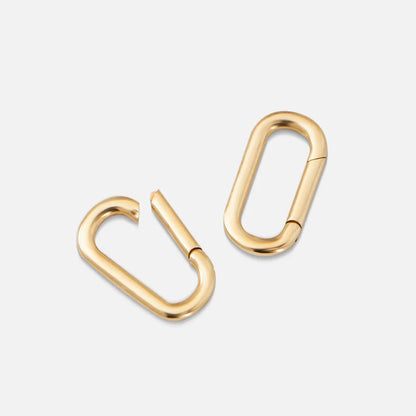 Minimalist Gold Lock Pendant – Paperclip Lock Charm - Anirudh Jewels