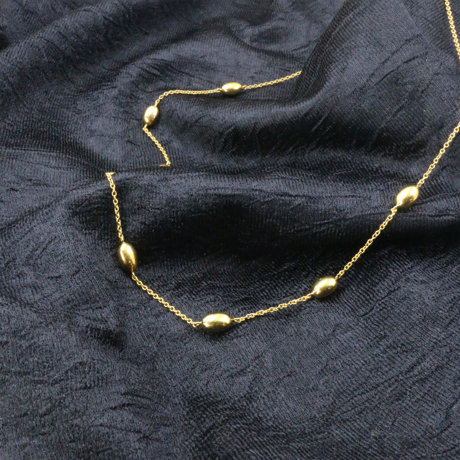 Minimal Gold Station Necklace - Anirudh Jewels