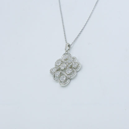 Luxury Diamond Cluster Gold Pendant for Women – Statement Designer Pendant Necklace - Anirudh Jewels