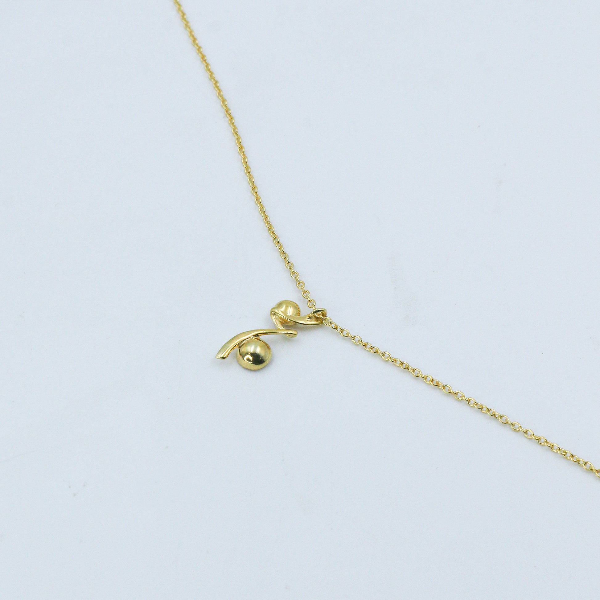 Minimal Gold Abstract Pendant Necklace - Anirudh Jewels