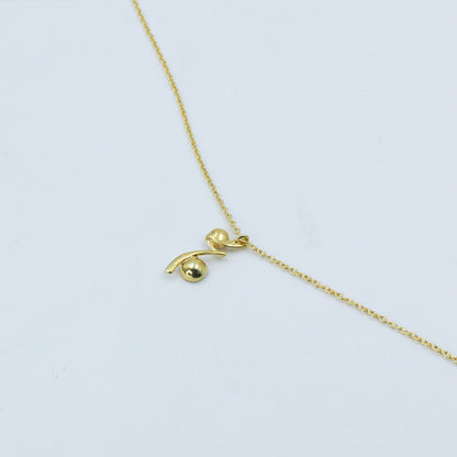 Minimal Gold Abstract Pendant Necklace - Anirudh Jewels