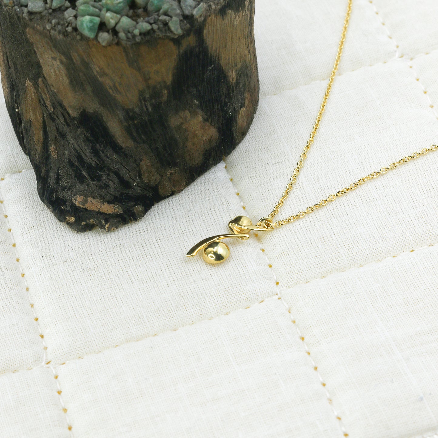 Minimal Gold Abstract Pendant Necklace - Anirudh Jewels