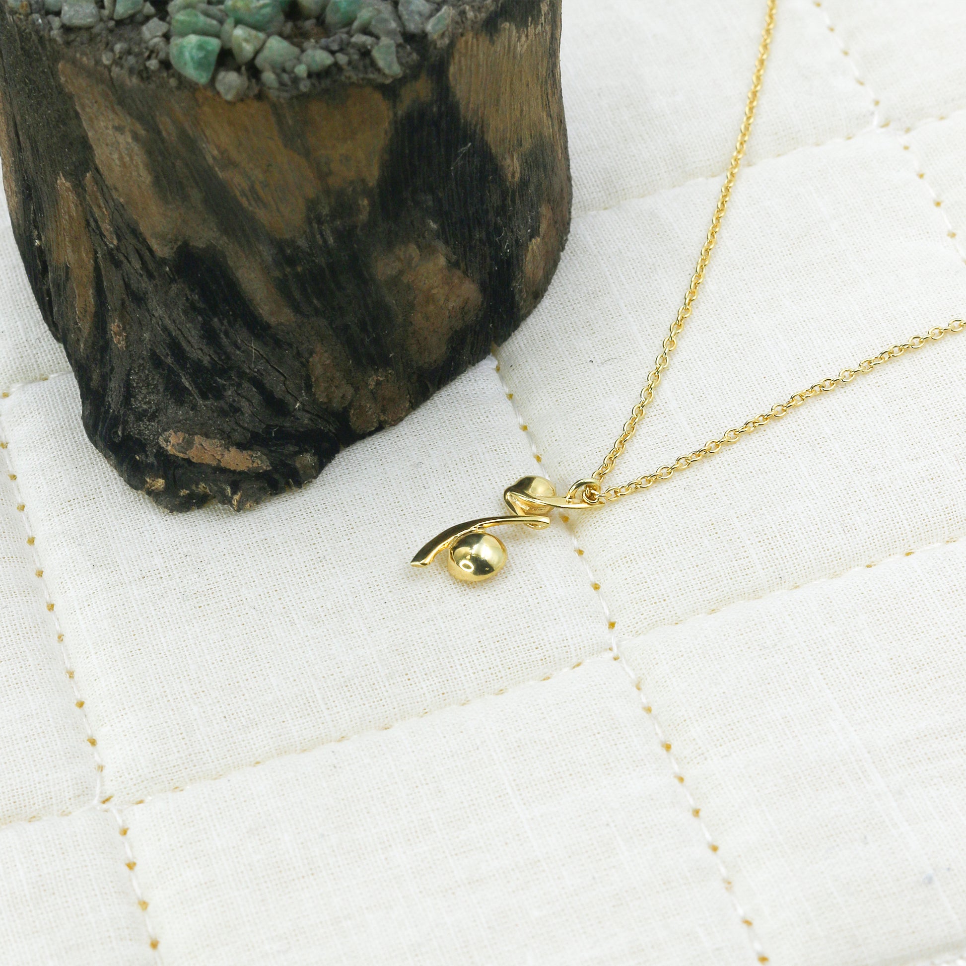Minimal Gold Abstract Pendant Necklace - Anirudh Jewels