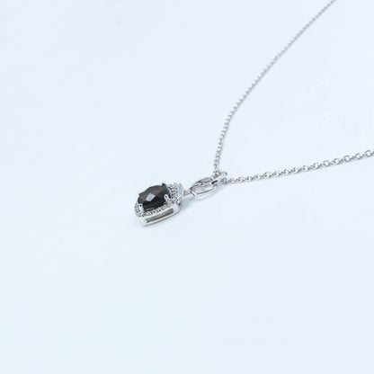 Black Onyx Diamond Gold Pendant Necklace - Anirudh Jewels