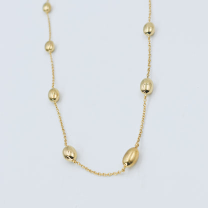Minimal Gold Station Necklace - Anirudh Jewels