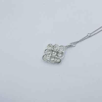Luxury Diamond Cluster Gold Pendant for Women – Statement Designer Pendant Necklace - Anirudh Jewels
