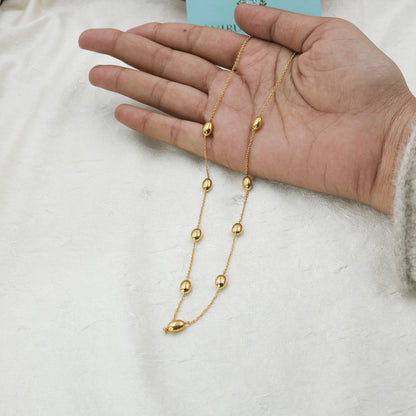 Minimal Gold Station Necklace - Anirudh Jewels