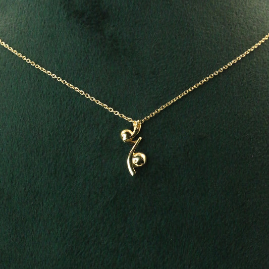 Minimal Gold Abstract Pendant Necklace - Anirudh Jewels